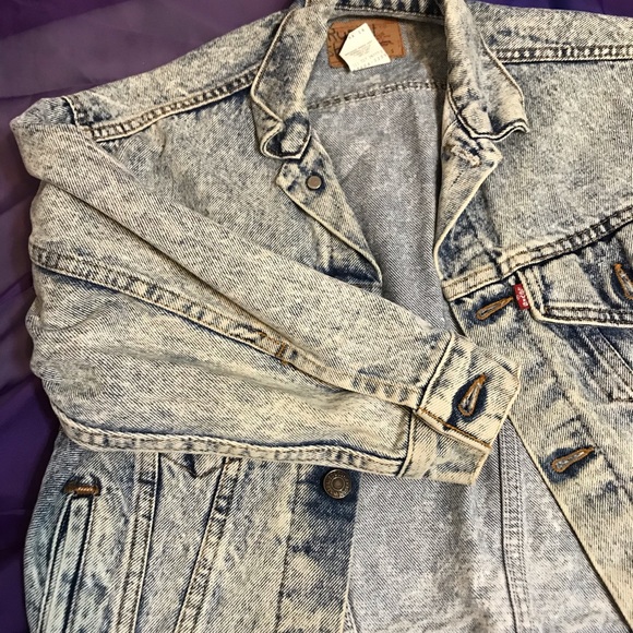 Vintage 80’s Levi’s Acid Wash Denim Jacket - Picture 2 of 5